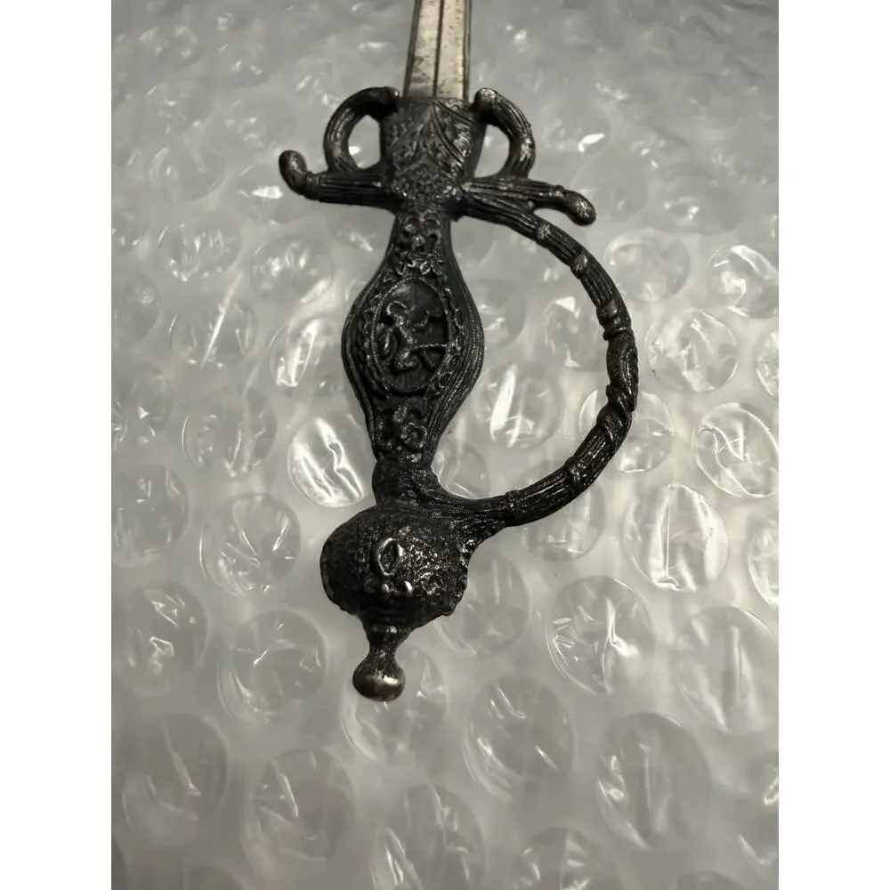 Vintage Antique England Figural Sword Rapier Dagger Knife Letter Opener Decor